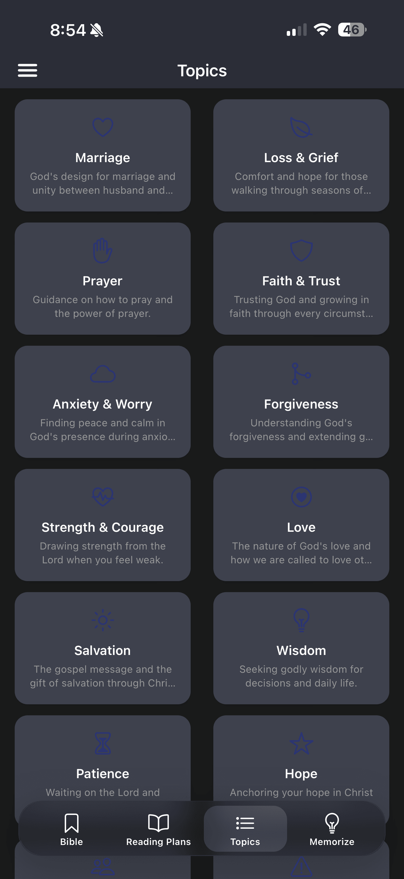 Faith tools — screen 4